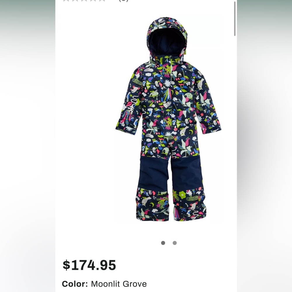 NWT Burton Toddler One Piece Snow Suit 2T